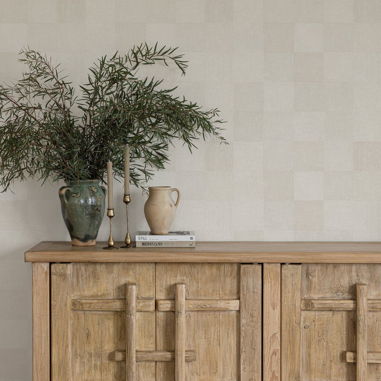 Papier peint à carreaux texturé