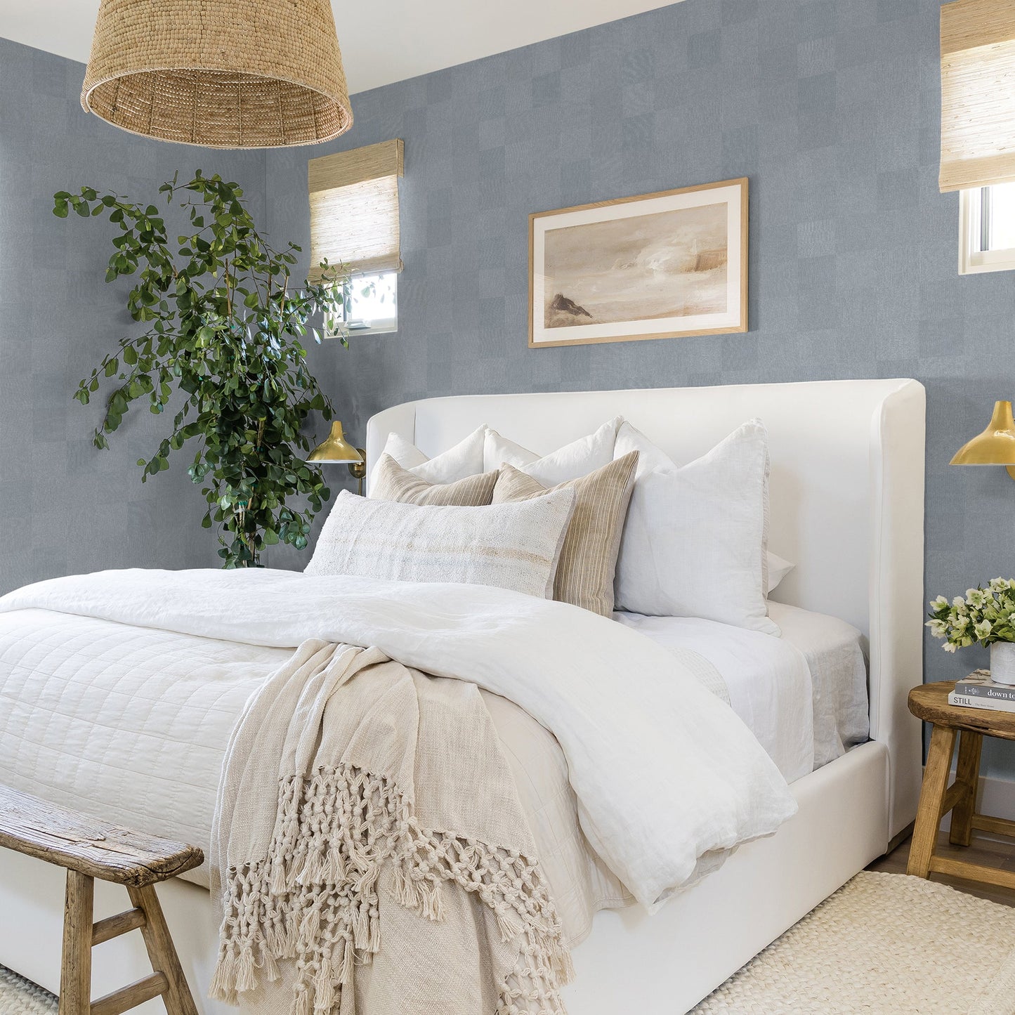 Papier peint à carreaux texturé