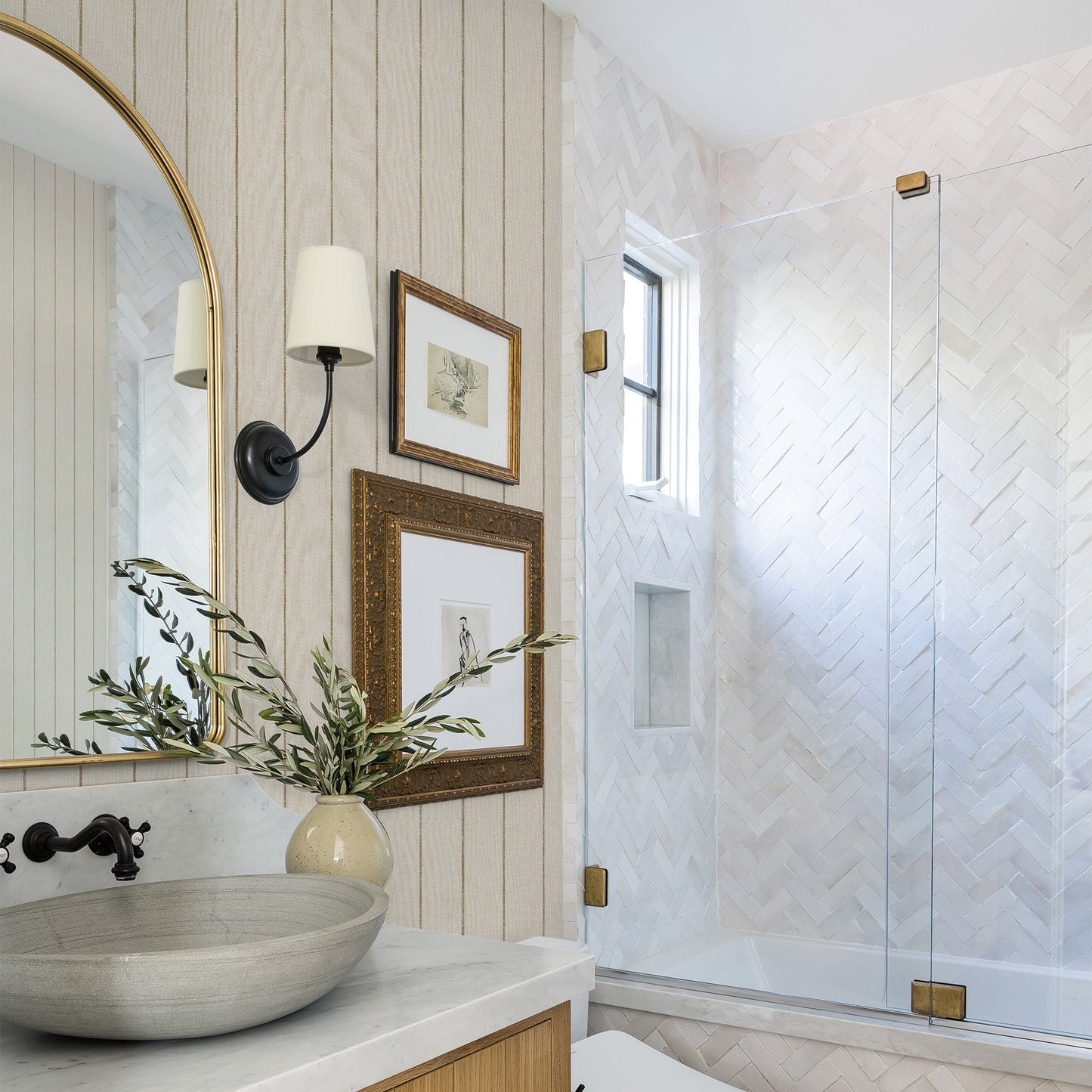 Papier peint à rayures Bursa