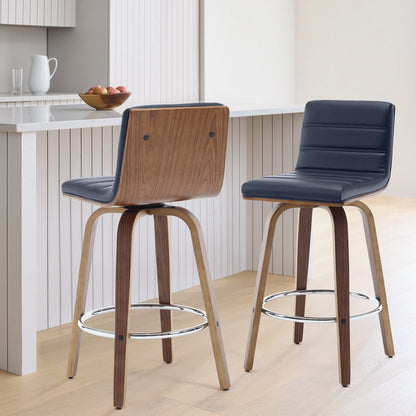 Tabourets de bar/hauts-sièges pivotants en simili cuir 26/29, lot de 2/3