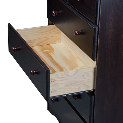 Palace Imports Coffre à 5 tiroirs en bois massif 100 % avec poignées en métal ou en bois