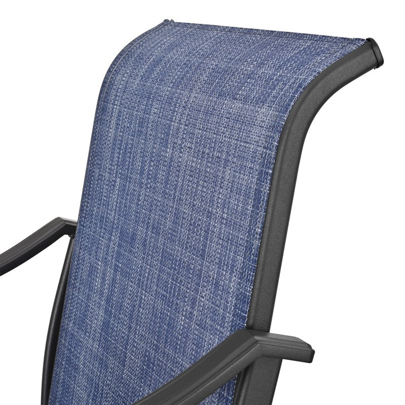 Chaise de bar à dossier haut pivotante en métal pour extérieur Patio Festival (lot de 2)