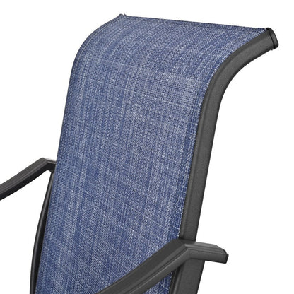 Chaise de bar à dossier haut pivotante en métal pour extérieur Patio Festival (lot de 2)