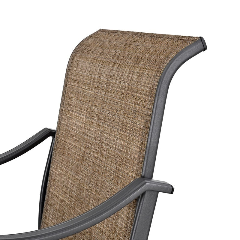 Chaise de bar à dossier haut pivotante en métal pour extérieur Patio Festival (lot de 2)