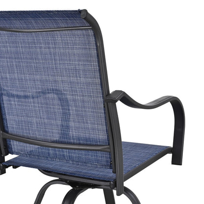 Chaise de bar à dossier haut pivotante en métal pour extérieur Patio Festival (lot de 2)