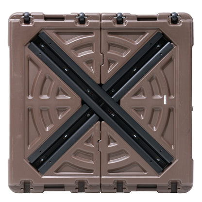 Pellebant Pied de parasol cantilever de terrasse de 220 lbs avec roulettes - N/A