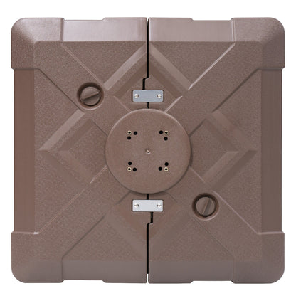 Pellebant Pied de parasol cantilever de terrasse de 220 lbs avec roulettes - N/A