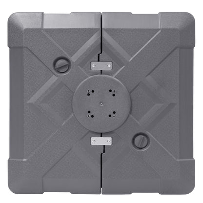 Pellebant Pied de parasol cantilever de terrasse de 220 lbs avec roulettes - N/A