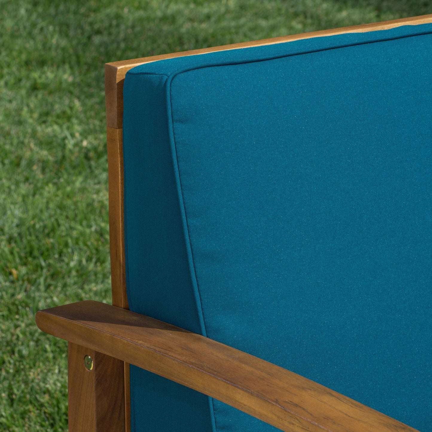 Ensemble de canapé d'extérieur Perla en acacia à 7 pièces avec coussins de Christopher Knight Home