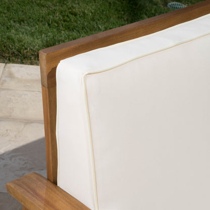 Ensemble de canapé d'extérieur Perla en acacia à 7 pièces avec coussins de Christopher Knight Home