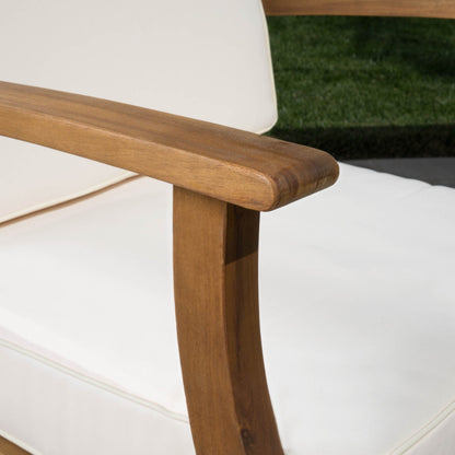 Ensemble de canapé d'extérieur Perla en acacia à 7 pièces avec coussins de Christopher Knight Home