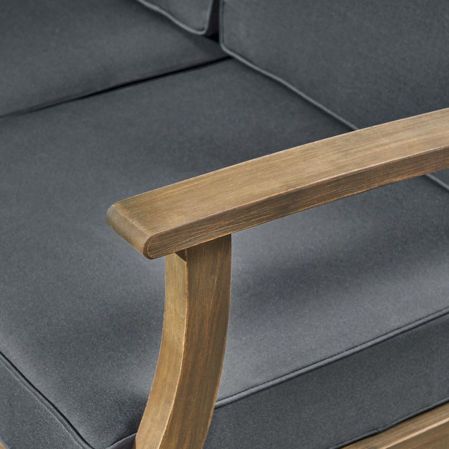 Ensemble de canapé d'extérieur Perla en acacia à 7 pièces avec coussins de Christopher Knight Home