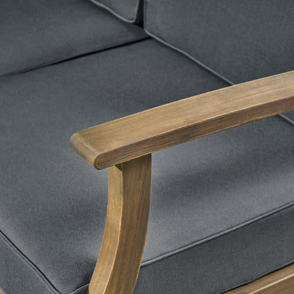 Ensemble de canapé d'extérieur Perla en acacia à 7 pièces avec coussins de Christopher Knight Home