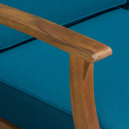 Ensemble de canapé d'extérieur Perla en acacia à 7 pièces avec coussins de Christopher Knight Home