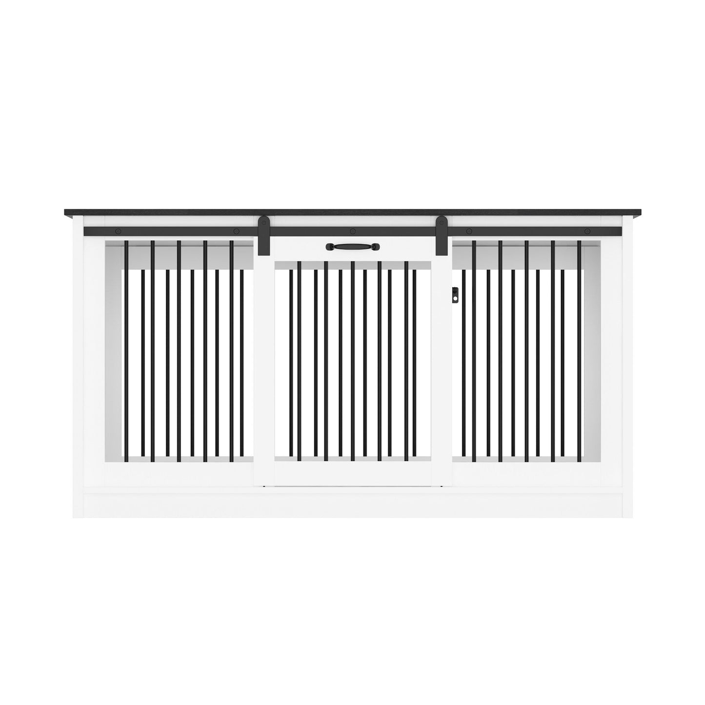 Résidence pour animaux de compagnie avec renforts en tubes d'acier - Cage pour chien élégante et robuste