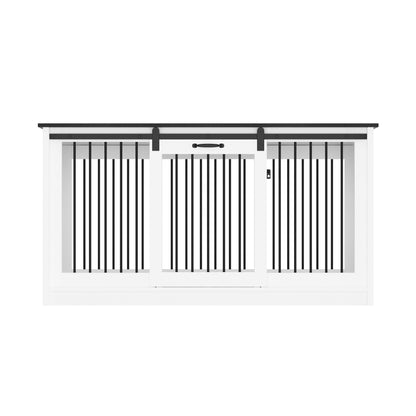 Résidence pour animaux de compagnie avec renforts en tubes d'acier - Cage pour chien élégante et robuste