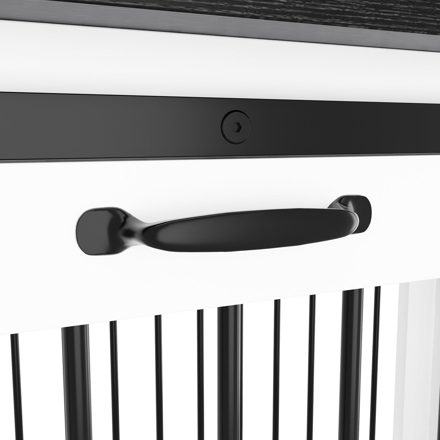 Résidence pour animaux de compagnie avec renforts en tubes d'acier - Cage pour chien élégante et robuste