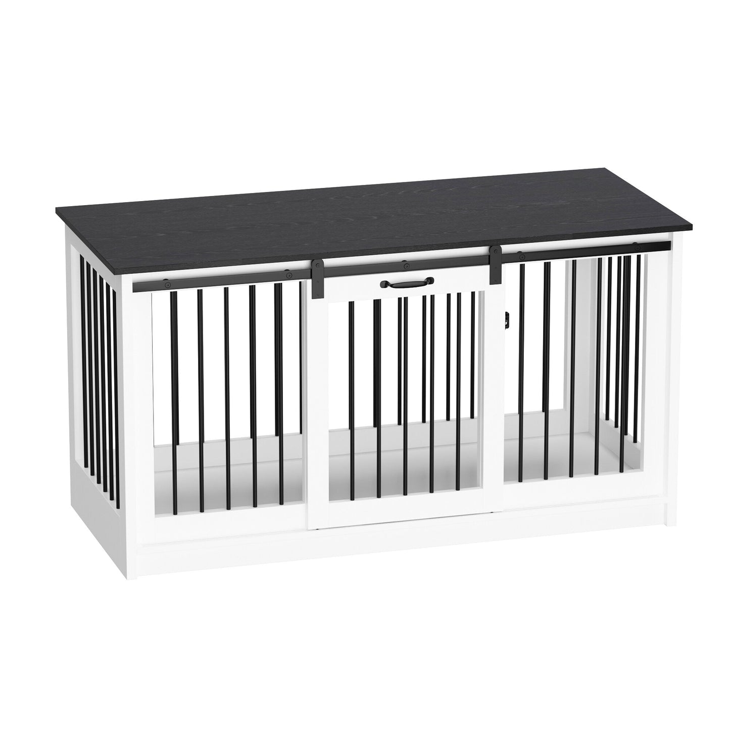 Résidence pour animaux de compagnie avec renforts en tubes d'acier - Cage pour chien élégante et robuste