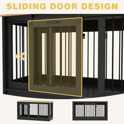 Résidence pour animaux de compagnie avec renforts en tubes d'acier - Cage pour chien élégante et robuste