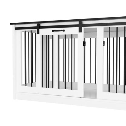 Résidence pour animaux de compagnie avec renforts en tubes d'acier - Cage pour chien élégante et robuste