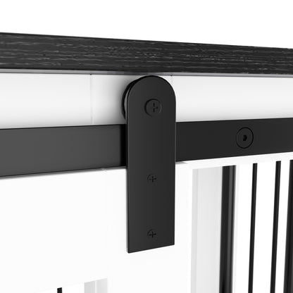 Résidence pour animaux de compagnie avec renforts en tubes d'acier - Cage pour chien élégante et robuste