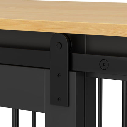 Résidence pour animaux de compagnie avec renforts en tubes d'acier - Cage pour chien élégante et robuste