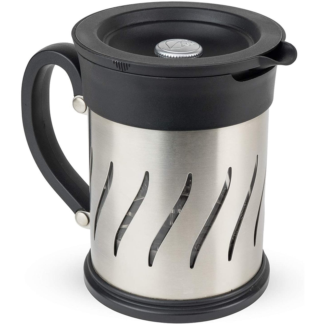 Peugeot 35257 Paris Press, broyeur à café/presse à café combiné, acier inoxydable - 7,6 x 7,6 x 15,2 cm