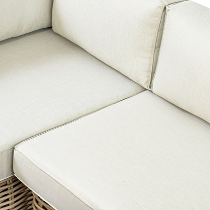 Ensemble d'assises d'angle d'extérieur/de patio Poly &amp; Bark Puglia avec table basse