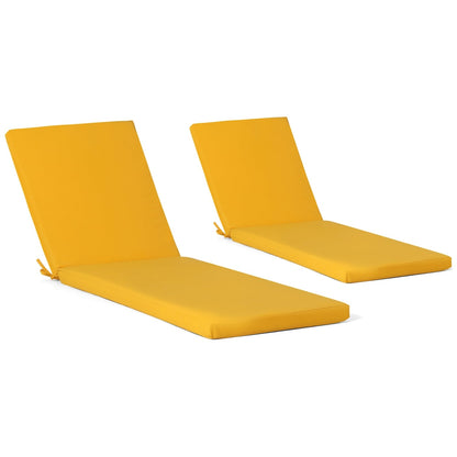 Coussins de chaise longue d'extérieur pour patio, résistants aux intempéries et aux décolorations, de la marque Polytrends - (lot de 2)