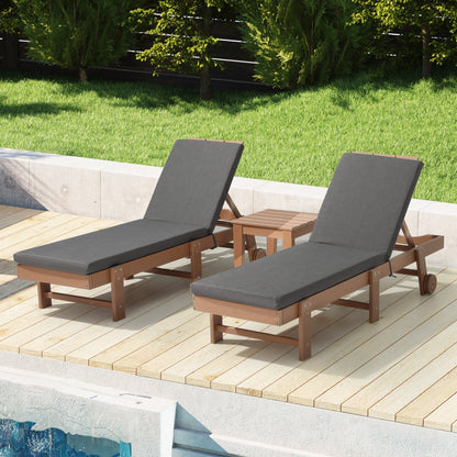 Coussins de chaise longue d'extérieur pour patio, résistants aux intempéries et aux décolorations, de la marque Polytrends - (lot de 2)