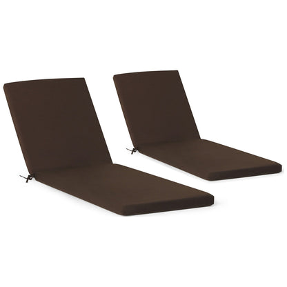 Coussins de chaise longue d'extérieur pour patio, résistants aux intempéries et aux décolorations, de la marque Polytrends - (lot de 2)