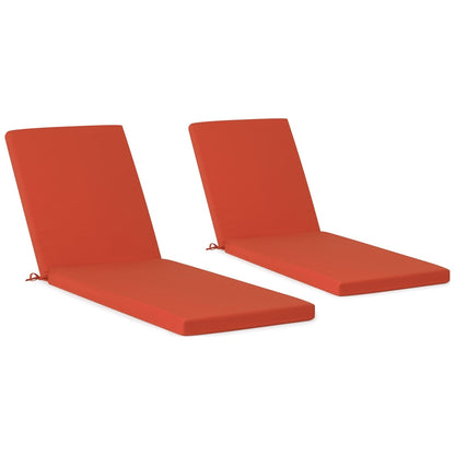 Coussins de chaise longue d'extérieur pour patio, résistants aux intempéries et aux décolorations, de la marque Polytrends - (lot de 2)
