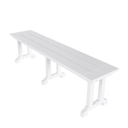 Banc de patio extérieur Polytrends Laguna en HDPE, résistant aux intempéries, 65 pouces