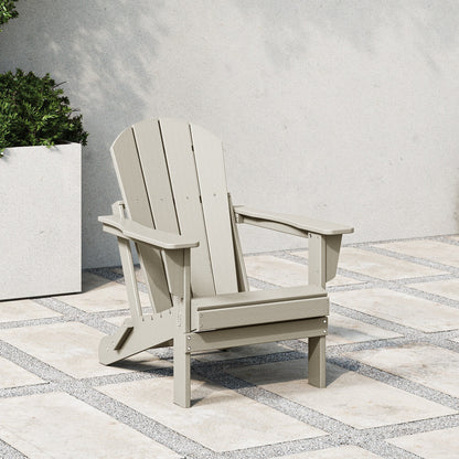 Chaise de jardin pliante Adirondack Polytrends Laguna, résistante à la décoloration et aux intempéries.