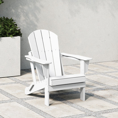 Chaise de jardin pliante Adirondack Polytrends Laguna, résistante à la décoloration et aux intempéries.