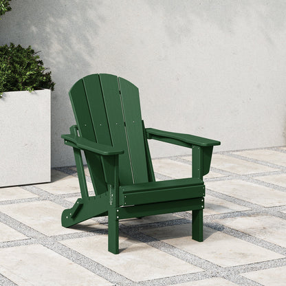 Chaise de jardin pliante Adirondack Polytrends Laguna, résistante à la décoloration et aux intempéries.