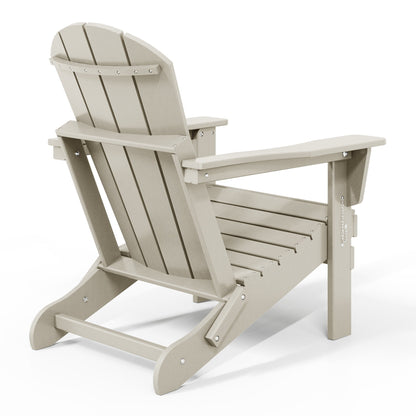Polytrends Laguna Fauteuils Adirondack pliants d'extérieur résistants aux intempéries (lot de 2)
