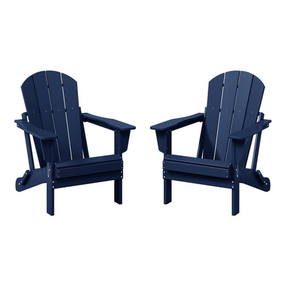 Polytrends Laguna Fauteuils Adirondack pliants d'extérieur résistants aux intempéries (lot de 2)