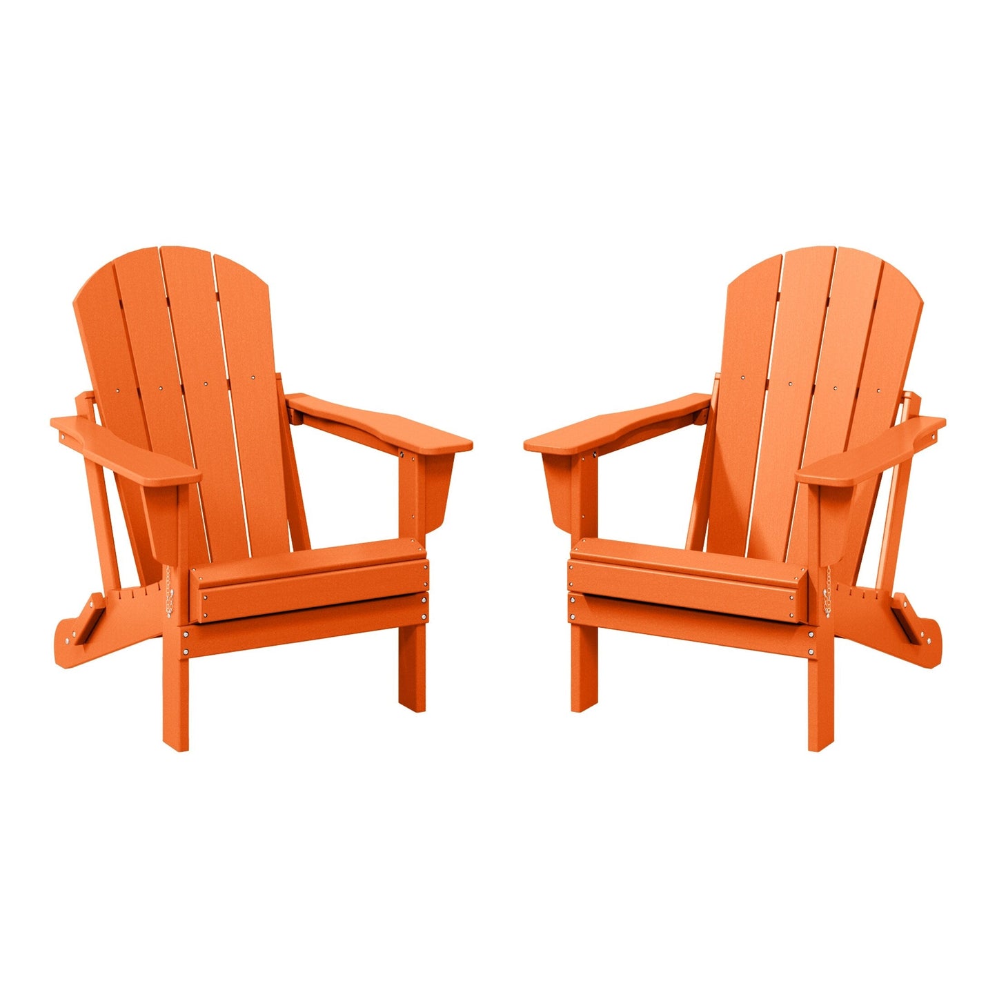 Polytrends Laguna Fauteuils Adirondack pliants d'extérieur résistants aux intempéries (lot de 2)