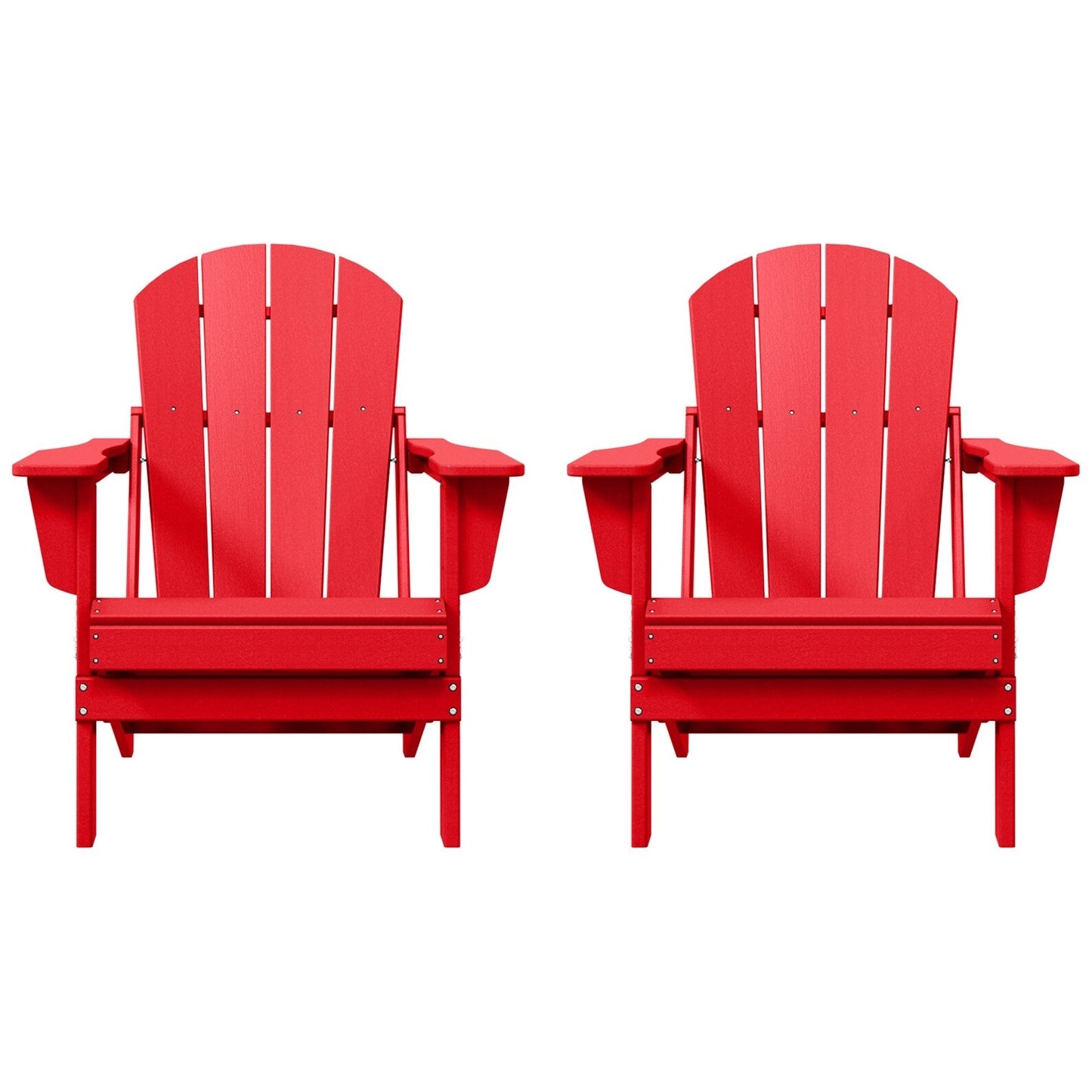 Polytrends Laguna Fauteuils Adirondack pliants d'extérieur résistants aux intempéries (lot de 2)