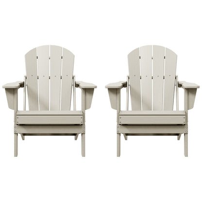 Polytrends Laguna Fauteuils Adirondack pliants d'extérieur résistants aux intempéries (lot de 2)