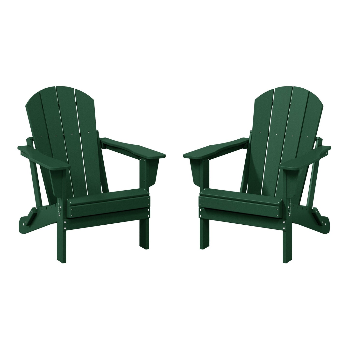Polytrends Laguna Fauteuils Adirondack pliants d'extérieur résistants aux intempéries (lot de 2)