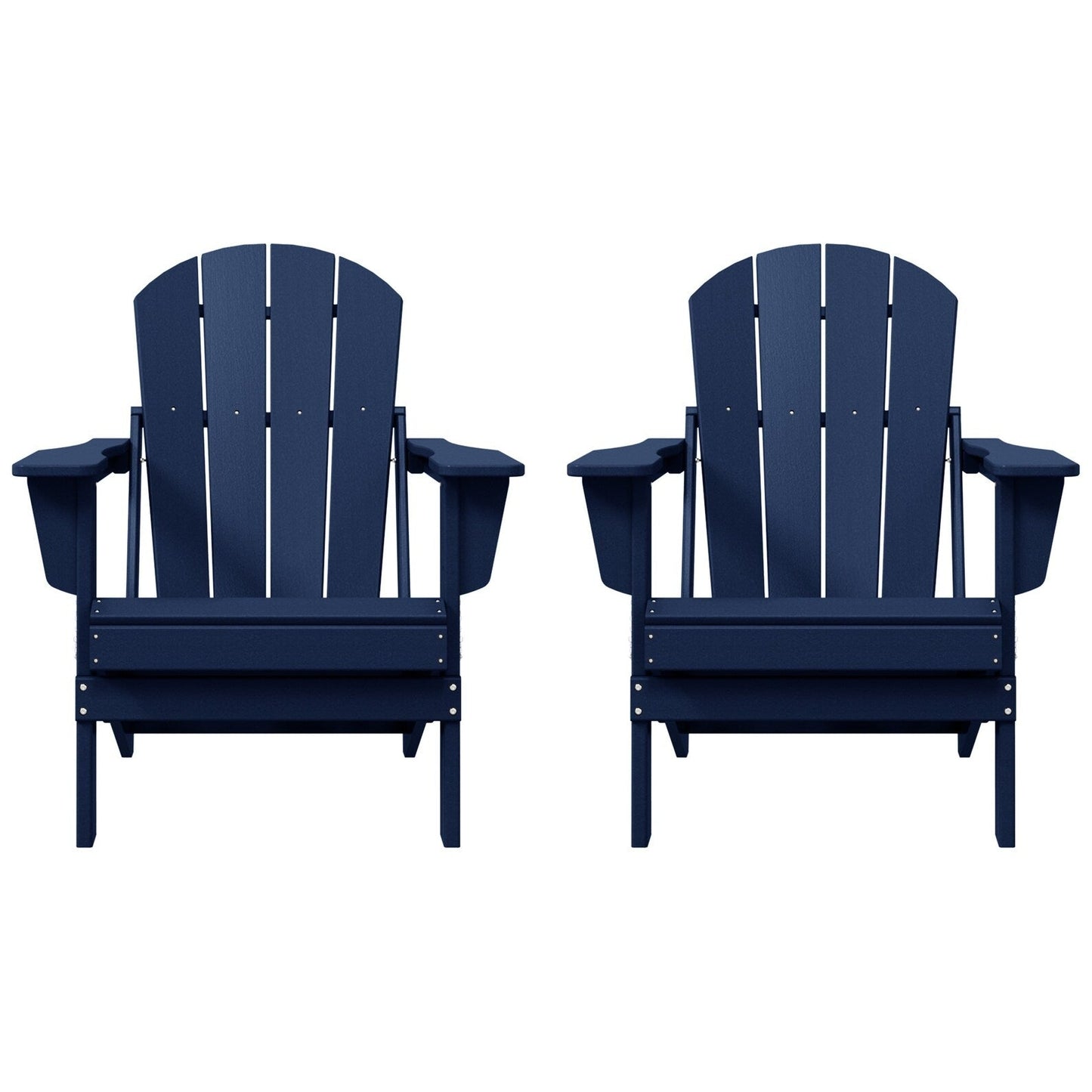 Polytrends Laguna Fauteuils Adirondack pliants d'extérieur résistants aux intempéries (lot de 2)