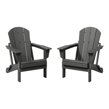 Polytrends Laguna Fauteuils Adirondack pliants d'extérieur résistants aux intempéries (lot de 2)