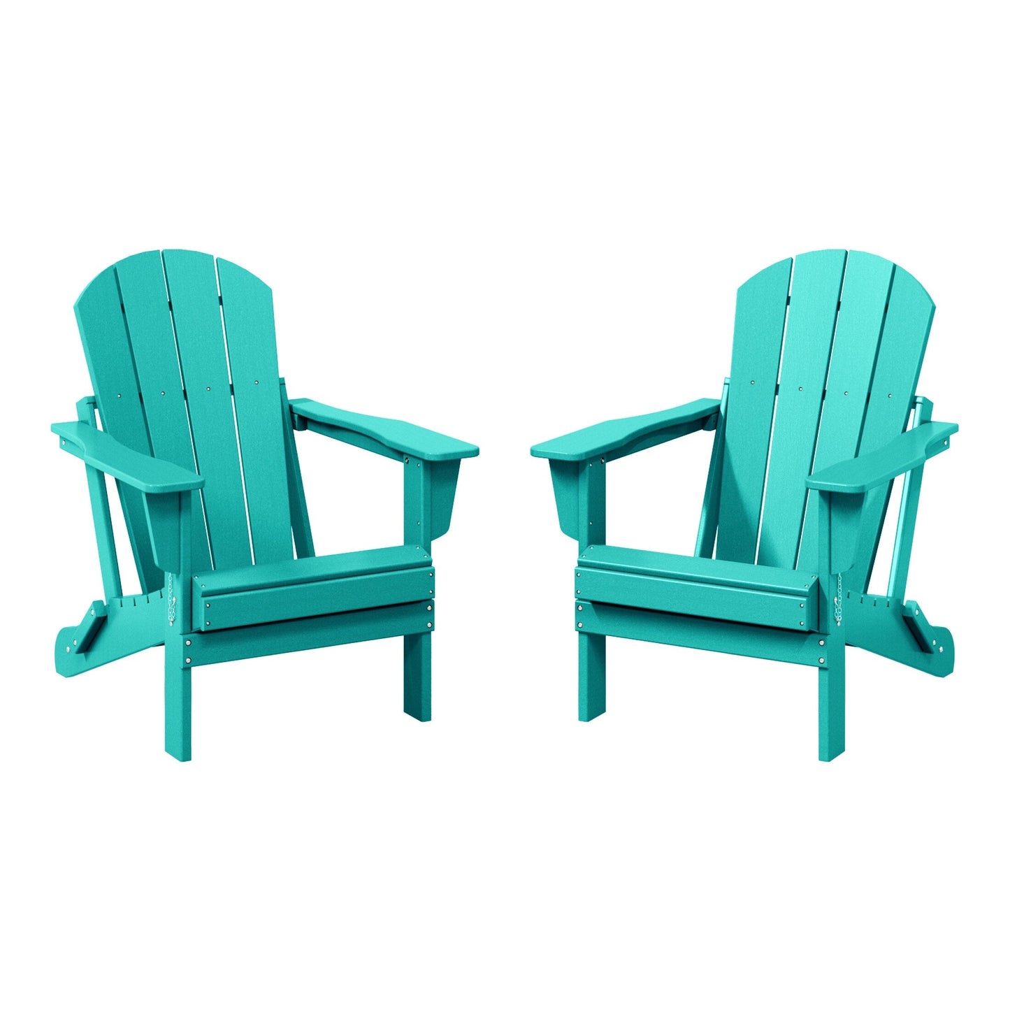 Polytrends Laguna Fauteuils Adirondack pliants d'extérieur résistants aux intempéries (lot de 2)