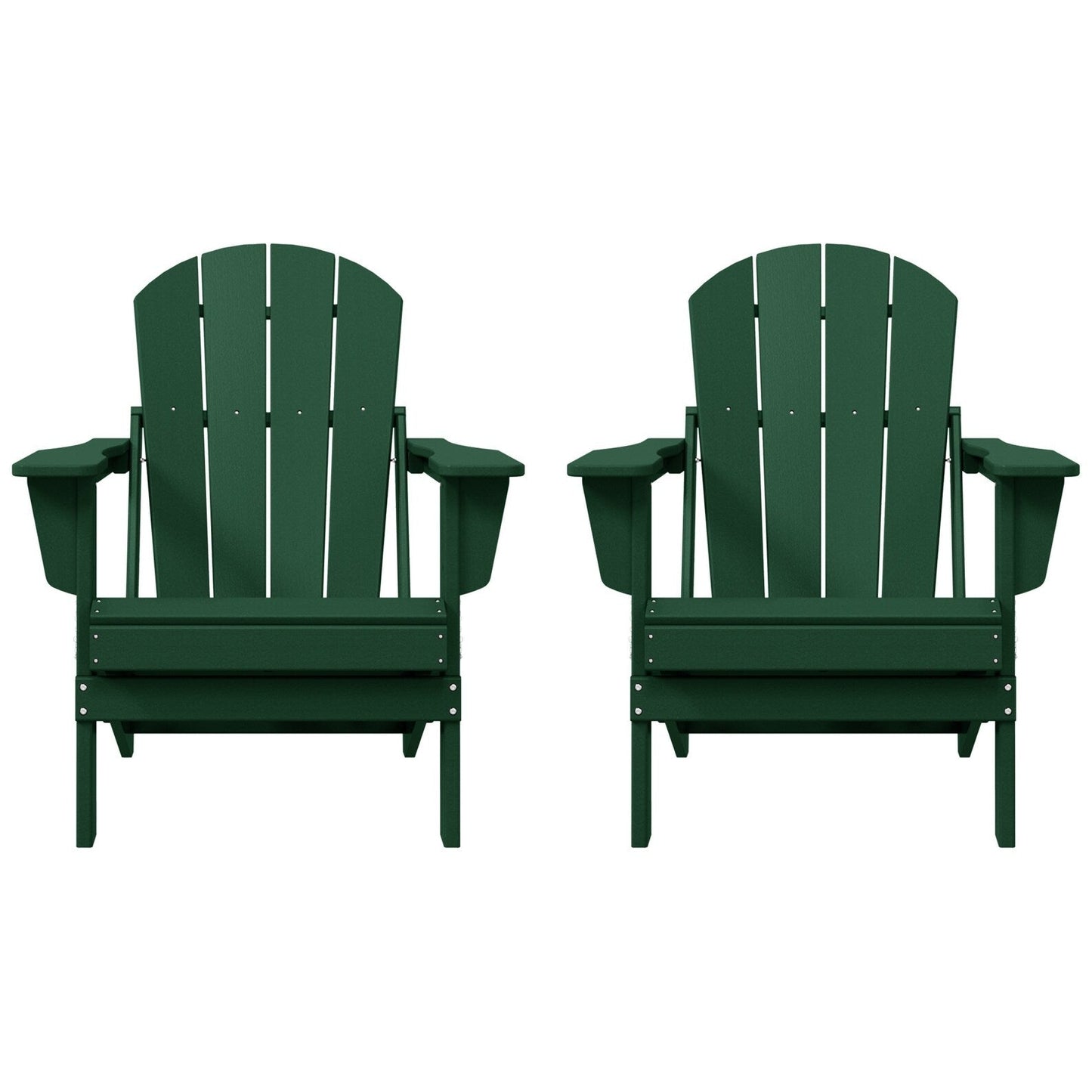 Polytrends Laguna Fauteuils Adirondack pliants d'extérieur résistants aux intempéries (lot de 2)