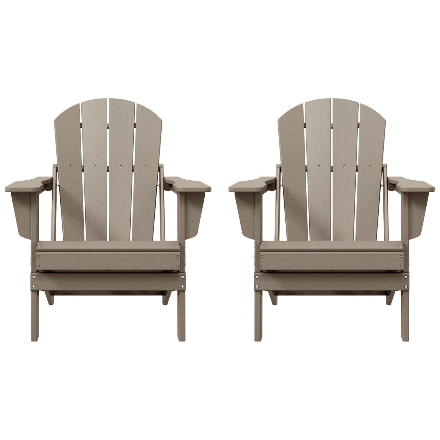 Polytrends Laguna Fauteuils Adirondack pliants d'extérieur résistants aux intempéries (lot de 2)