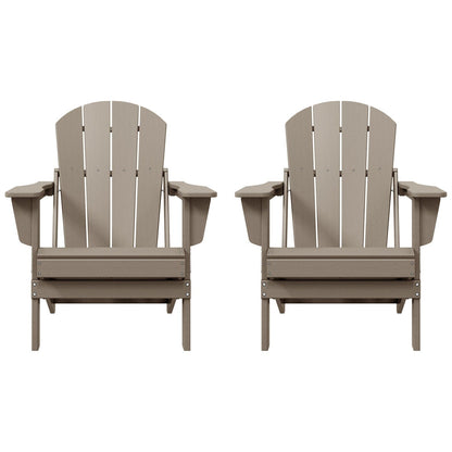 Polytrends Laguna Fauteuils Adirondack pliants d'extérieur résistants aux intempéries (lot de 2)