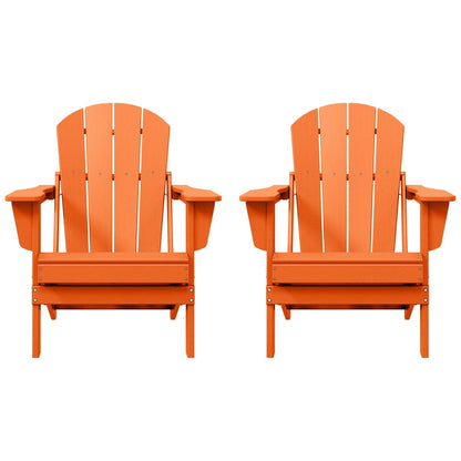 Polytrends Laguna Fauteuils Adirondack pliants d'extérieur résistants aux intempéries (lot de 2)