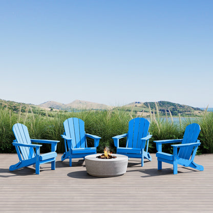 Polytrends Laguna Chaises de jardin pliantes Adirondack résistantes aux intempéries (lot de 4)